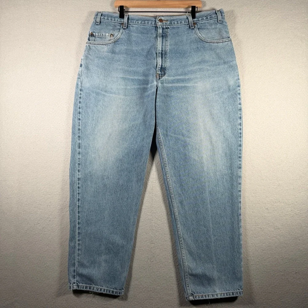 Levis 545 Loose Fit Jeans Mens 42x30 Light Wash Blue Denim 0545-0331 Vintage